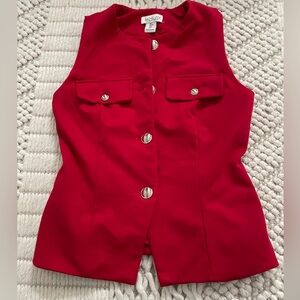 Rachel Zoe Red Blazer Vest